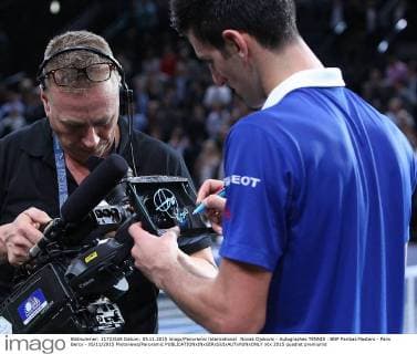 Novak Djokovic - Autographes TENNIS : BNP Paribas Masters - Paris Bercy - 05 11 2015 Photonews Panoramic 