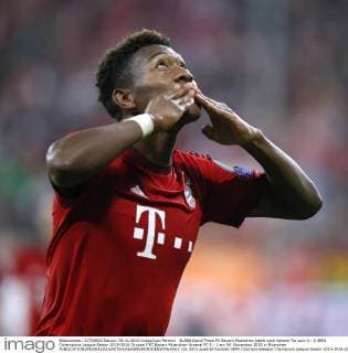 ALABA David Team FC Bayern Muenchen jubelt nach seinem Tor zum 3 : 0 UEFA Cchampions League Saison 2015-2016 Gruppe F FC Bayern Muenchen-Arsenal FC 5 : 1 am 04. November 2015 in Muenchen 