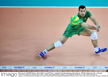 Volleyball, Champions League, Dukla Liberec - PGE Skra Belchatow Men s Volleyball Champions League 1st round group E match, Liberec against Belchatow in Liberec, Czech Republic, November 5, 2015. Vaclav Kopacek of Liberec. (CTKxPhoto RadekxPetrasek) CTKPhotoP201511050960101  PER 3