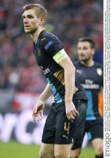 MERTESACKER Per Kapitaen Team Arsenal FC UEFA Cchampions League Saison 2015-2016 Gruppe F FC Bayern Muenchen-Arsenal FC 5 : 1 am 04. November 2015 in Muenchen 