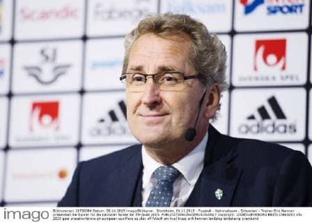 Stockholm, 06.11.2015 - Fussball - Nationalteam - Schweden - Trainer Erik Hamren präsentiert die Spieler für die nächsten Spiele der EM Quali 2015.  Copyright: LINNEAxRHEBORG BB151106LN003