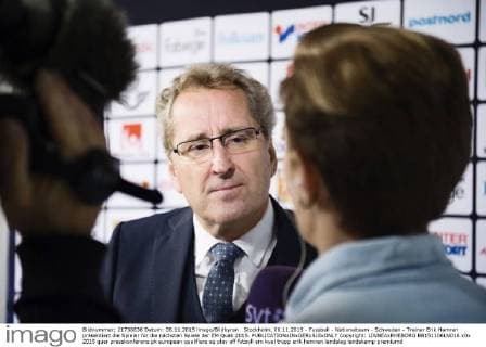 Stockholm, 06.11.2015 - Fussball - Nationalteam - Schweden - Trainer Erik Hamren präsentiert die Spieler für die nächsten Spiele der EM Quali 2015.  Copyright: LINNEAxRHEBORG BB151106LN016