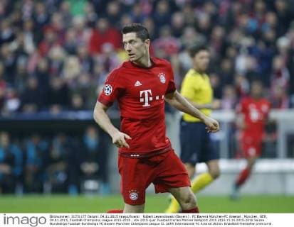 Robert Lewandowski (Bayern) . FC Bayern München-FC Arsenal . München, GER, 04.11.2015, Fussball-Champions League 2015-2016 .