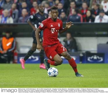 Kingsley Coman (Bayern) . Einzelaktion am Ball . FC Bayern München-FC Arsenal . München, GER, 04.11.2015, Fussball-Champions League 2015-2016 .