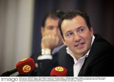 Fußball, Nationalteam Belgien, Pressekonferenz mit Nationaltrainer Wilmots Marc Wilmots ( Selectioneur - Coach - Entraineur - Equipe De Belgique ) FOOTBALL : Conference De Presse Marc Wilmots - Bruxelles - 06 11 2015 PhotoNews Panoramic 