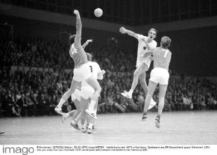 Vierländerturnier 1970 in Hamburg, Spielszene aus BR Deutschland gegen Dänemark
