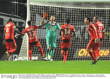 BENOIT COSTIL (srfc) - Fussball Frankreich, Ligue 1, SCO Angers vs. Stade Rennes - 06 11 2015 FEP Panoramic 