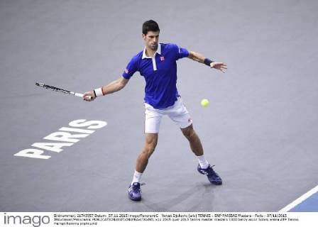Novak Djokovic (srb) TENNIS : BNP PARIBAS Masters - Paris - 07 11 2015 JBAutissier Panoramic 