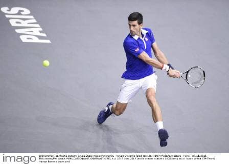 Novak Djokovic (srb) TENNIS : BNP PARIBAS Masters - Paris - 07 11 2015 JBAutissier Panoramic 