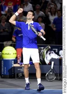 joie de Novak Djokovic (srb) TENNIS : BNP PARIBAS Masters - Paris - 07 11 2015 JBAutissier Panoramic 