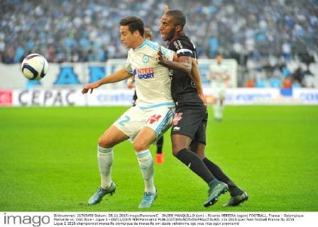 JAVIER MANQUILLO (om) - Ricardo PEREIRA (ogcn) FOOTBALL, France : Oplympique Marseille vs. OGC Nice - Ligue 1 - 08 11 2015 FEP Panoramic 