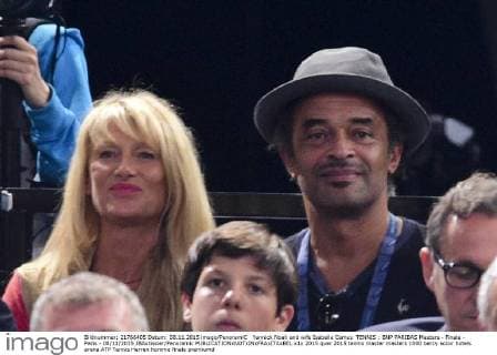 Yannick Noah and wife Isabelle Camus TENNIS : BNP PARIBAS Masters - Finale - Paris - 08 11 2015 JBAutissier Panoramic 