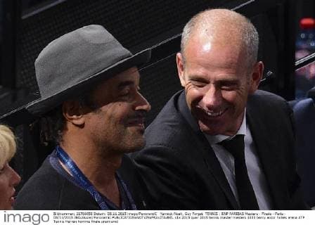 Yannick Noah, Guy Forget TENNIS : BNP PARIBAS Masters - Finale - Paris - 08 11 2015 JBAutissier Panoramic 