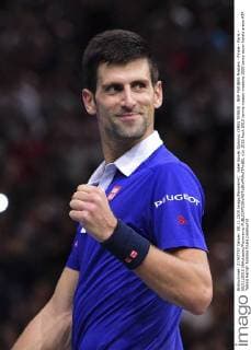 Jubel Novak Djokovic (SRB) TENNIS : BNP PARIBAS Masters - Finale - Paris - 08 11 2015 JBAutissier Panoramic 
