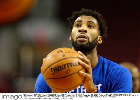 Nov. 8, 2015 - November 08, 2015; Portland, OR, USA; ANDRE DRUMMOND (0) warms up before the game at the Moda Center. Photo by NBA Basketball Herren USA 2015 - Portland Trail Blazers vs. Memphis Grizzlies - ZUMAb135