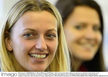 Czech tennis player Petra Kvitova is seen prior to the final match of the world group Fed Cup Czech Republic vs. Russia, in Prague, Czech Republic, November 9, 2015. The Czech Republic-Russia Fed Cup match will be played on November 14th and 15th in Prague, Czech Republic. (CTKxPhoto MichalxKamaryt) CTKPhotoP201511090473001  kmt 3
