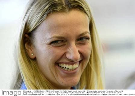 Czech tennis player Petra Kvitova smiles prior to the final match of the world group Fed Cup Czech Republic vs. Russia, in Prague, Czech Republic, November 9, 2015. The Czech Republic-Russia Fed Cup match will be played on November 14th and 15th in Prague, Czech Republic. (CTKxPhoto MichalxKamaryt) CTKPhotoP201511090486301  kmt 1