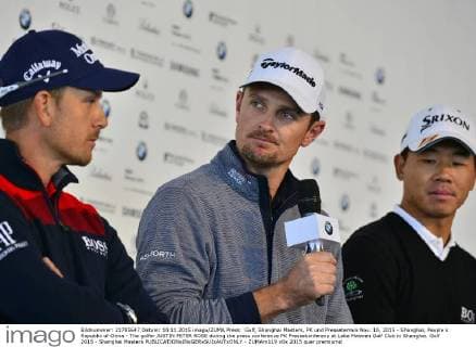 Golf, Shanghai Masters, PK und Pressetermin Nov. 10, 2015 - Shanghai, People s Republic of China - The golfer JUSTIN PETER ROSE during the press conference PK Pressekonferenz at Lake Malaren Golf Club in Shanghai. Golf 2015 - Shanghai Masters  - ZUMAm119