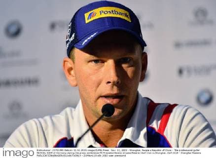 Nov. 11, 2015 - Shanghai, People s Republic of China - The professional golfer MARCEL SIEM of Germany during the press conference PK Pressekonferenz at Lake Malaren Golf Club in Shanghai. Golf 2015 - Shanghai Masters  - ZUMAm119