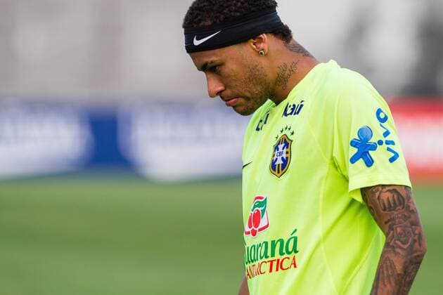 Training Selection Home Brazilian Sao Paulo, Brazil - 10 11 2015: TRAINING OF BRAZILIAN SELECAO HOME - Neymar Jr. during training of the Brazilian Selecting ? Main held at CT Joaquim Grava Corinthians. (Photo: Fe Reis FotoArena)  FexReis