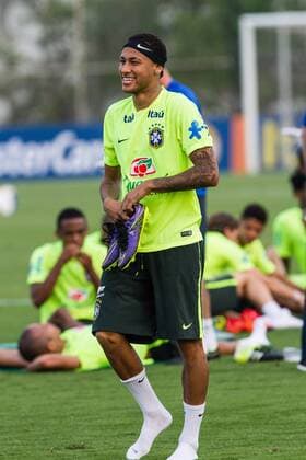 Training Selection Home Brazilian Sao Paulo, Brazil - 10 11 2015: SELECTION TRAINING HOME BRAZILIAN - Neymar Jr. during training the Brazilian Principal Selection held at CT Joaquim Grava Corinthians. (Photo: Fe Reis FotoArena)  FexReis