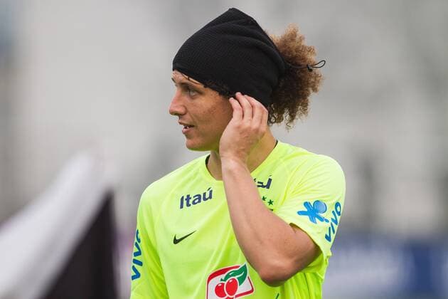 Training Selection Home Brazilian Sao Paulo, Brazil - 10 11 2015: SELECTION TRAINING HOME BRAZILIAN - David Luiz for training the Brazilian Principal Selection held at CT Joaquim Grava Corinthians. (Photo: Fe Reis FotoArena)  FexReis