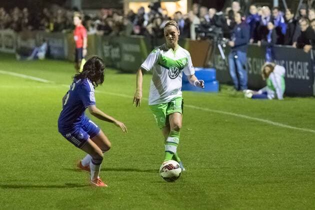 Fußball, UWCL, FC Chelsea - VfL Wolfsburg; Alexandra Popp (Alex Popp, Wolfsburg, 11) am Ball. xtgx