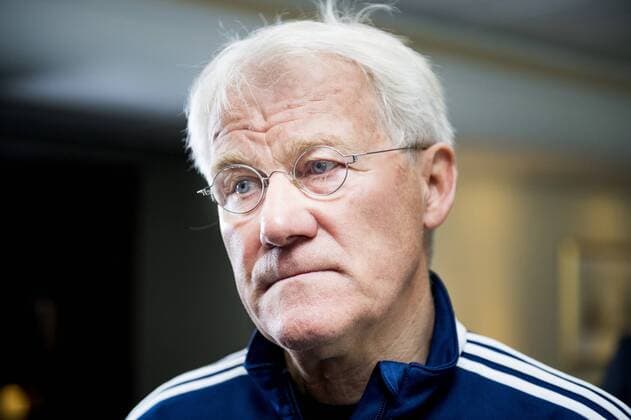 Fußball, Nationalteam Dänemark Training Morten Olsen - Helsingör, Pressekonferenz Nationalteam Dänemark.  Copyright: LUDVIGxTHUNMAN BB151112LT002