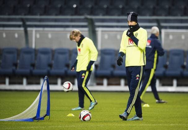 Fußball, Nationalteam Schweden Training und PK Zlatan Ibrahimovic - Stockholm, Training Nationalteam Schweden.  Copyright: JOELxMARKLUND BB151112JM001
