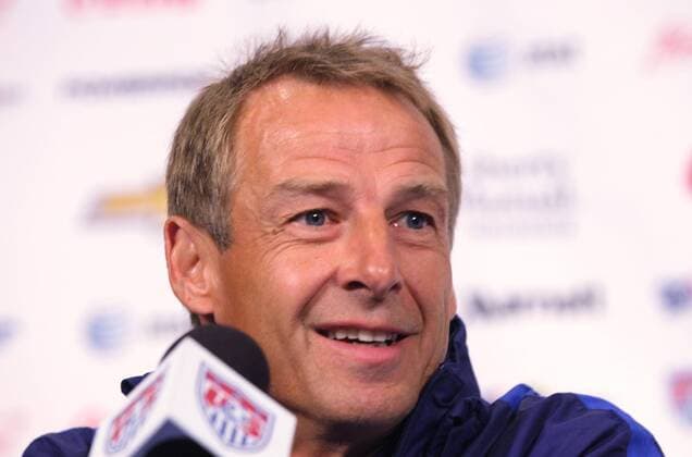 U.S. Men s National Soccer team head coach Jurgen Klinsmann talks to reporters before a practice session at Busch Stadium in St. Louis on Novembr 12, 2015. The U.S. will play St. Vincent And The Grenadines, in a FIFA World Cup WM Weltmeisterschaft Fussball Qualifier match on November 13, 2015.  SLP2015111206 BILLxGREENBLATT