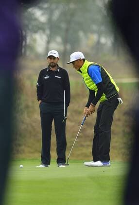 Nov. 13, 2015 - Shanghai, People s Republic of China - The professional golfer HAOTONG LI of China during the BMW Masters day 2 at Lake Malaren Golf Club in Shanghai. Golf 2015 - Shanghai Masters - Day 2  - ZUMAm119
