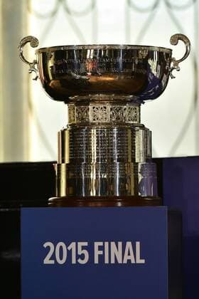 Tennis draw of Fed Cup final, Czech Republic - Russia takes place at Old Town Hall in Prague, Czech Republic, November 13, 2015. The trophy for winner of the Fed Cup. (CTKxPhoto MichalxKamaryt) CTKPhotoP201511130521001  KMT_4745
