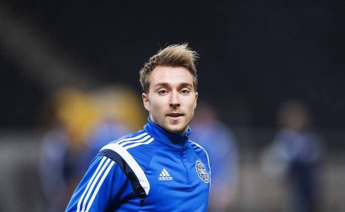 Fußball, Nationalteam Dänemark Training 151113 Christian Eriksen under Danmarks fotbollslandslags träning den 13 november 2015 i Stockholm.  Copyright: JOELxMARKLUND BB151113JM077