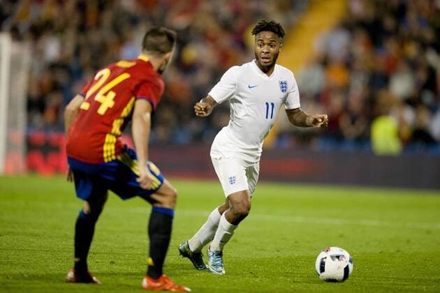Sterling during the preseason friendly match between Spain and England in Rico Perez stadium, Alicante, SPAIN. 2015 November 13. (Photo: Jose Breton) 