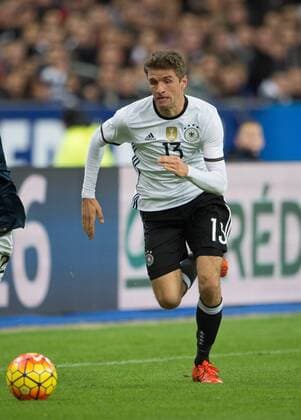 13. November 2015: Paris, Fussball Testspiel: Frankreich - Deutschland: Thomas Mueller (Deutschland).