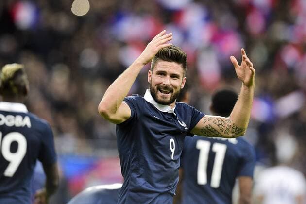 Olivier Giroud (Fra) - Fussball, Länderspiel Nationalteam, Testspiel, Frankreich vs. Deutschland - 13 11 2015 JBAutissier Panoramic 