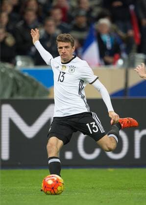 13. November 2015: Paris, Fussball Testspiel: Frankreich - Deutschland: Thomas Mueller (Deutschland).
