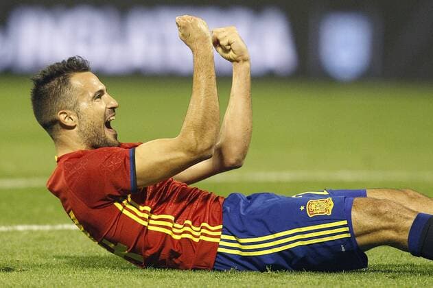 Spain s Mario Gaspar celebrates goal during International Friendly Länderspiel match. November 13,2015.  (2015111336)