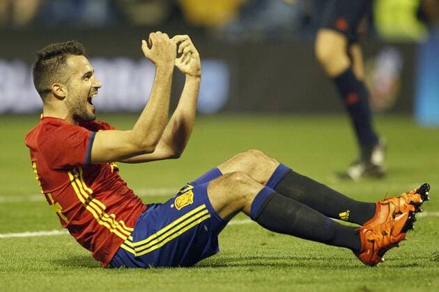 Spain s Mario Gaspar celebrates goal during International Friendly Länderspiel match. November 13,2015.  (2015111337)