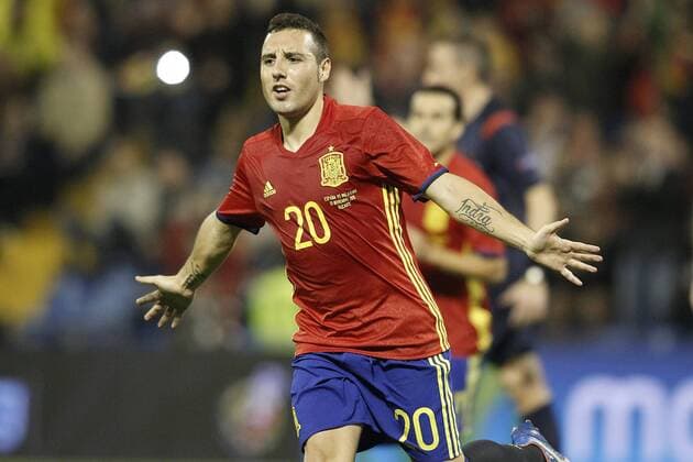 Spain s Santi Cazorla celebrates goal during International Friendly Länderspiel match. November 13,2015.  (2015111353)