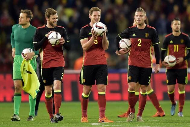 Lombaerts Nicolas defender of Belgium, Vertonghen Jan defender of Belgium and Alderweireld Toby defender of Belgium pictured FOOTBALL : Belgique vs Italie - Match Amical - Bruxelles - 13 11 2015 PhotoNews Panoramic 