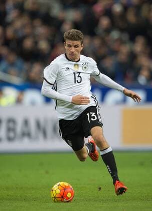 13. November 2015: Paris, Fussball Testspiel: Frankreich - Deutschland: Thomas Mueller (Deutschland).