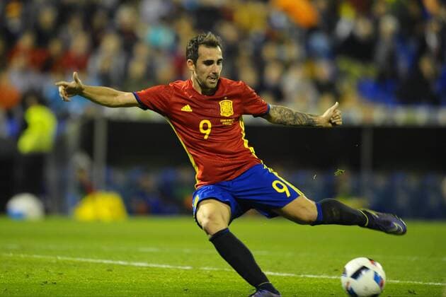 Alcacer during the preseason friendly match between Spain and England in Rico Perez stadium, Alicante, SPAIN. 2015 November 13. (Photo: Jose Breton) 