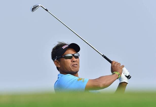 Nov. 14, 2015 - Shanghai, People s Republic of China - THONGCHAI JAIDEE of Thailand in action during the round 3 of BMW Masters at Lake Malaren Golf Club in Shanghai. Golf 2015 - Shanghai Masters - Day 3  - ZUMAm119