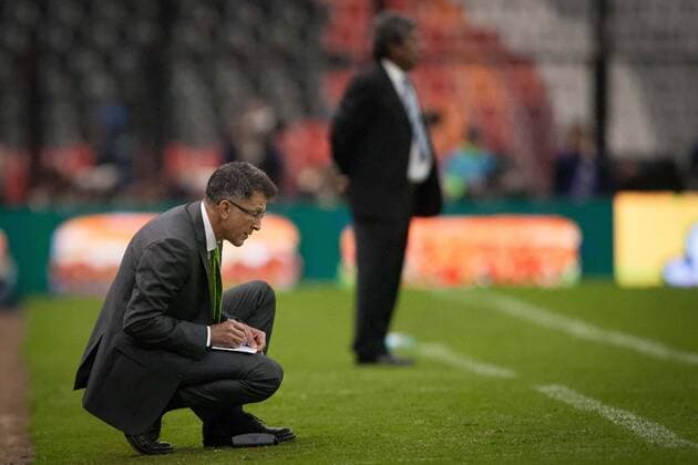 Juan Carlos Osorio, coach of Mexico reacts during the 2018 World Cup qualifying match between Mexico and El Salvador at Azteca Stadium in Mexico City, capital of Mexico, on Nov. 13, 2015. Mexico won 3-0. Pedro Mera) (rhj) (SP)MEXICO-MEXICO CITY-SOCCER-MEXICO VS EL SALVADOR e PedroxMera 