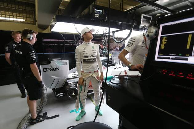 Motorsports: FIA Formula One World Championship WM Weltmeisterschaft 2015, Grand Prix of Brazil, 6 Nico Rosberg (GER, Mercedes AMG Petronas Formula One Team), xHOCHxZWEIx
