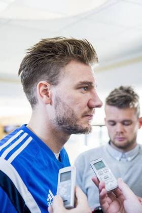 151115 Dänemark Nicklas Bendtner - Pressekonferenz 15 november 2015 in Helsingör  Copyright: LUDVIGxTHUNMAN BB151115LT008