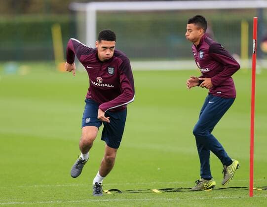 England s Chris Smalling in action England Training - Tottenham Hotspur Training Ground - England - 16th November 2015 - Picture David Klein Sportimage EDITORIAL USE ONLY. No use with unauthorised audio, video, data, fixture lists, club league logos or live services. Online in-match use limited to 120 images, no video emulation. No use in betting, games or single club league player publications.