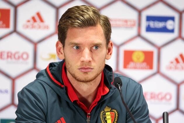 - BRUSSELS, BELGIUM: Belgium s Jan Vertonghen pictured during a press conference PK Pressekonferenz of the Red Devils, the Belgian national soccer team, Monday 16 November 2015, in Brussels. Tomorrow the Devils are playing Spain in preparation of the Euro2016 European Championships. BRUNOxFAHY  x04741249x