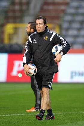 - BRUSSELS, BELGIUM: Belgium s head coach Marc Wilmots pictured during a training session of the Red Devils, the Belgian national soccer team, Monday 16 November 2015, in Brussels. Tomorrow the Devils are playing Spain in preparation of the Euro2016 European Championships. BRUNOxFAHY  x04741313x